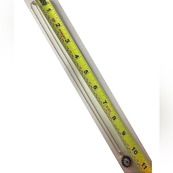 Sapphire and Diamond Vermeil Pendant & 14kt Yellow Gold Spring Clasp Necklace - Picture 10 of 16